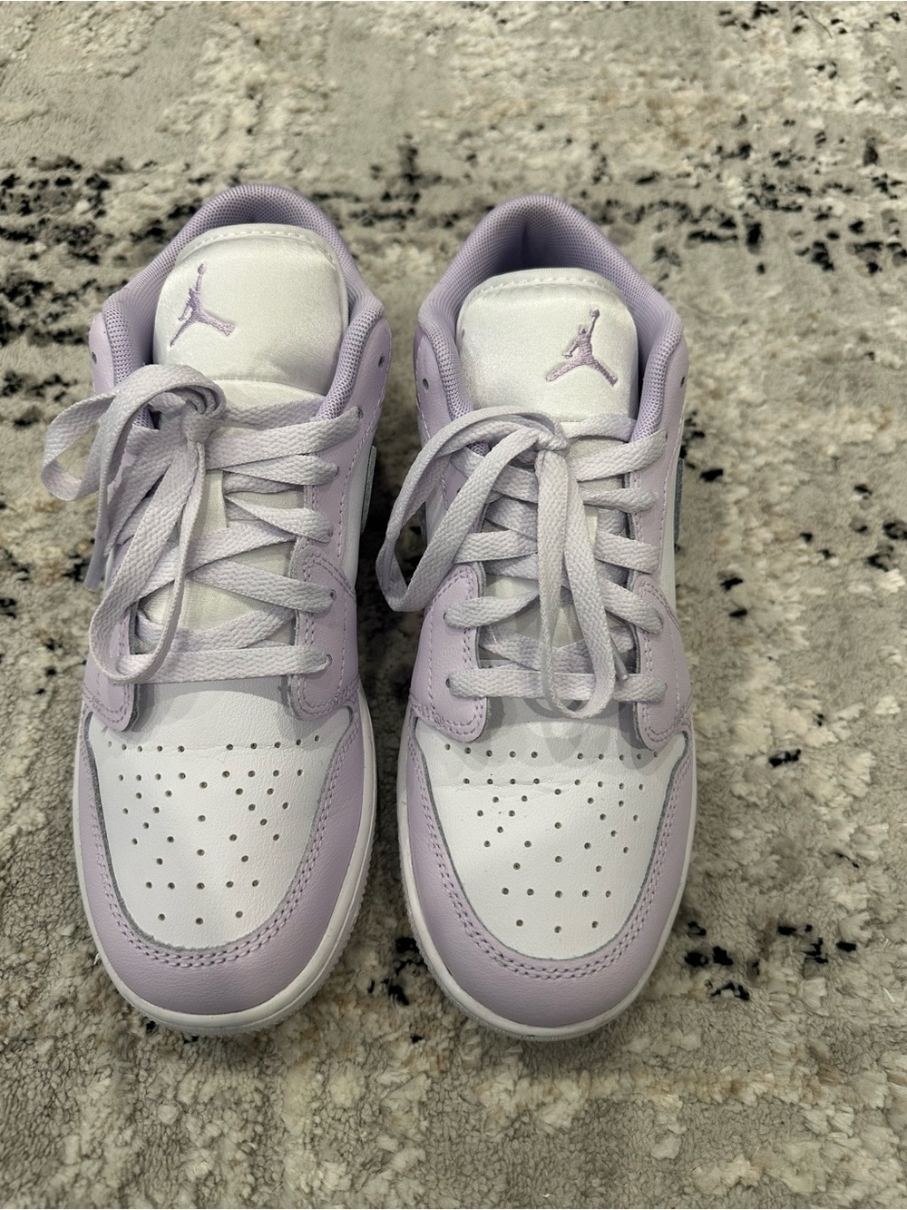 Jordan Women's Low-Top Sneakers in Lavender and White